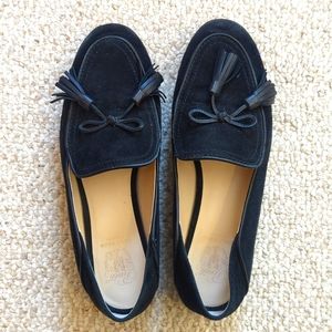 Cole Haan Ladies Black Suede Penny Loafers Size 7B